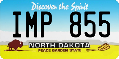 ND license plate IMP855