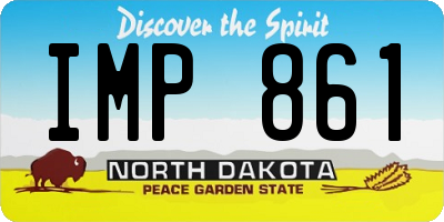 ND license plate IMP861
