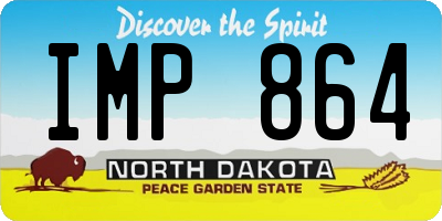 ND license plate IMP864