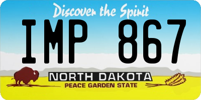 ND license plate IMP867