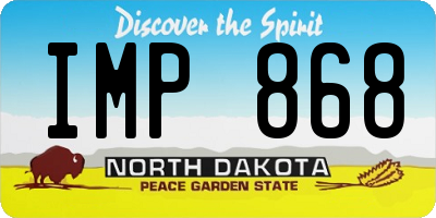 ND license plate IMP868
