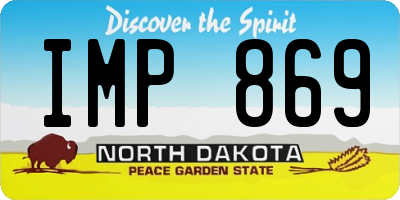 ND license plate IMP869