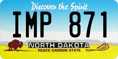 ND license plate IMP871