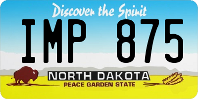 ND license plate IMP875