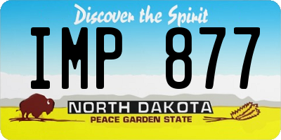 ND license plate IMP877