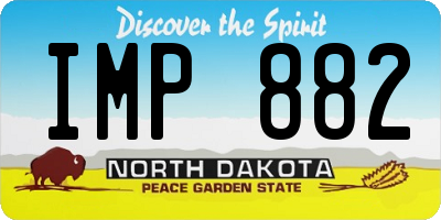 ND license plate IMP882