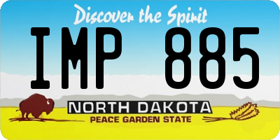 ND license plate IMP885