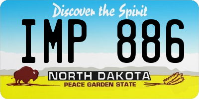 ND license plate IMP886