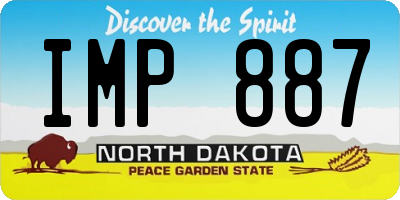 ND license plate IMP887