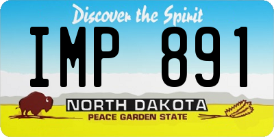ND license plate IMP891