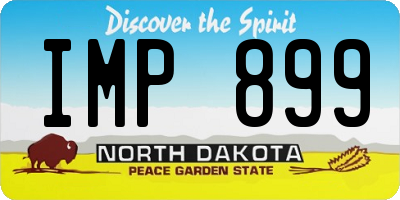 ND license plate IMP899
