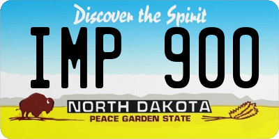 ND license plate IMP900