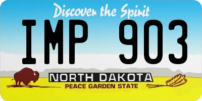 ND license plate IMP903