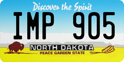 ND license plate IMP905