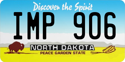 ND license plate IMP906