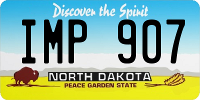 ND license plate IMP907