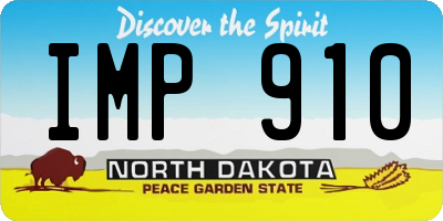 ND license plate IMP910