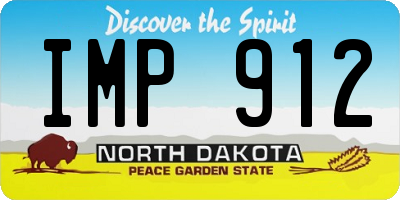 ND license plate IMP912