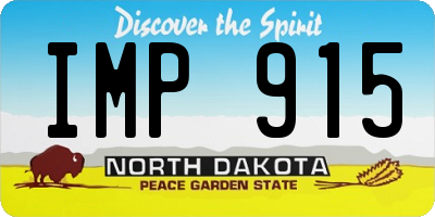 ND license plate IMP915