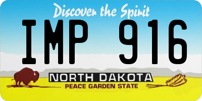 ND license plate IMP916