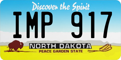 ND license plate IMP917