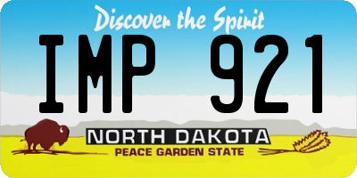 ND license plate IMP921