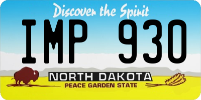 ND license plate IMP930