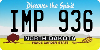 ND license plate IMP936