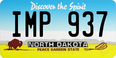ND license plate IMP937