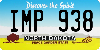 ND license plate IMP938