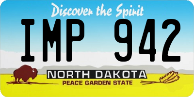 ND license plate IMP942