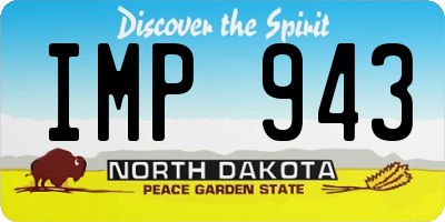 ND license plate IMP943