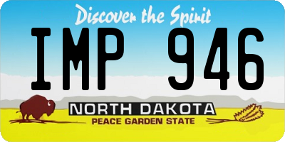 ND license plate IMP946