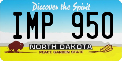 ND license plate IMP950