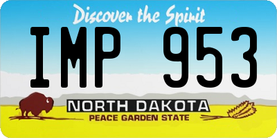 ND license plate IMP953