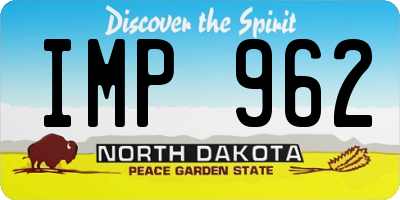 ND license plate IMP962