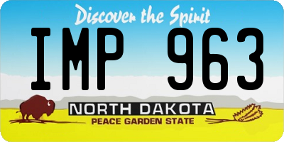 ND license plate IMP963