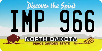 ND license plate IMP966