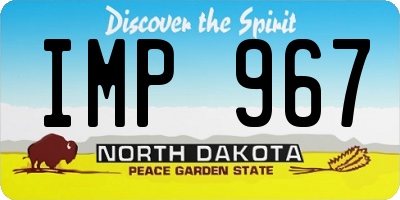 ND license plate IMP967