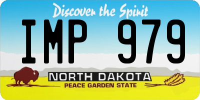 ND license plate IMP979