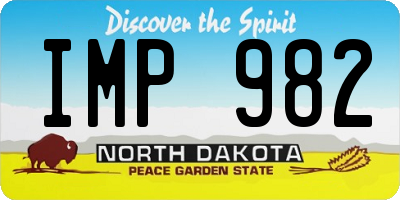 ND license plate IMP982