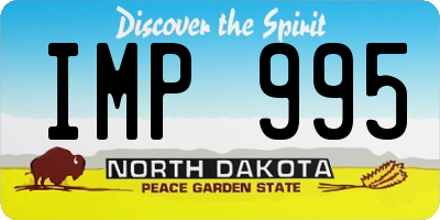ND license plate IMP995