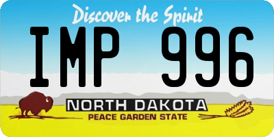 ND license plate IMP996
