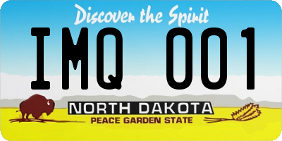 ND license plate IMQ001