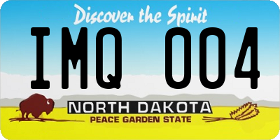 ND license plate IMQ004