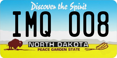 ND license plate IMQ008