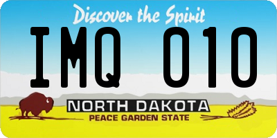 ND license plate IMQ010