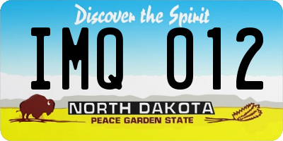 ND license plate IMQ012