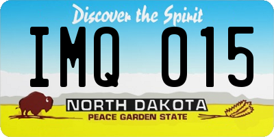 ND license plate IMQ015