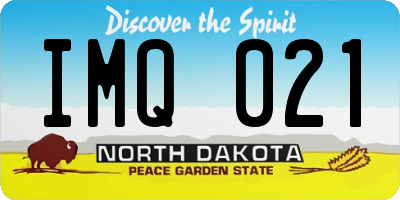 ND license plate IMQ021